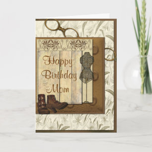 Vintager Steampunk Collagen-Geburtstag Karte