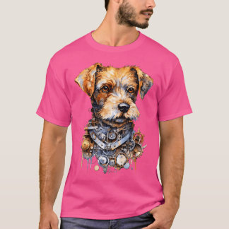 Vintager Steampunk Dog Art Mechanische Canine Grap T-Shirt
