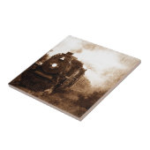 Vintager Steampunk Eisenbahn-Antiken-Dampf-Zug Fliese (Seite)