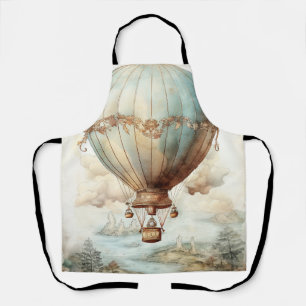 Vintager Steampunk-Heißluftballon (2) Schürze