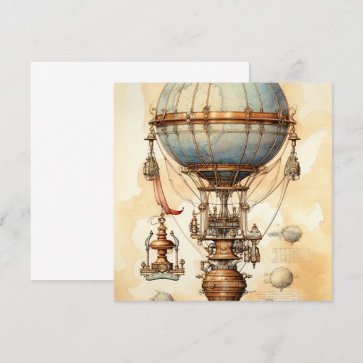 Vintager Steampunk-Heißluftballon (3) (Vorne/Hinten)