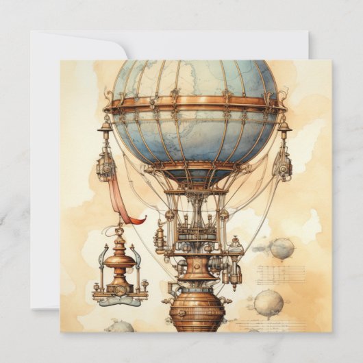 Vintager Steampunk-Heißluftballon (3) (Vorderseite)