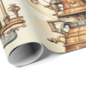 Vintager Steampunk-Heißluftballon (3) Geschenkpapier (Rolleneckpunkt)