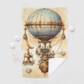 Vintager Steampunk-Heißluftballon (3) Golfhandtuch (Insitu)
