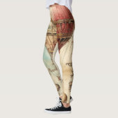 Vintager Steampunk-Heißluftballon (4) Leggings (Links)
