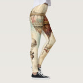 Vintager Steampunk-Heißluftballon (4) Leggings (Rechts)