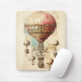 Vintager Steampunk-Heißluftballon (4) Mousepad (Mit Mouse)