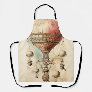 Vintager Steampunk-Heißluftballon (4) Schürze
