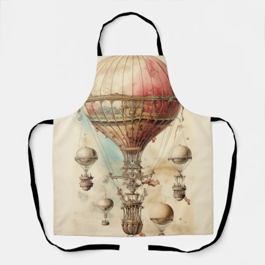 Vintager Steampunk-Heißluftballon (4) Schürze (Vorderseite)
