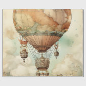 Vintager Steampunk-Heißluftballon (5) Geschenkpapier (Flach)