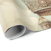 Vintager Steampunk-Heißluftballon (5) Geschenkpapier (Rolleneckpunkt)