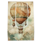 Vintager Steampunk-Heißluftballon (5) Mittlere Geschenktüte (Rückseite)