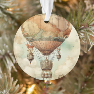 Vintager Steampunk-Heißluftballon (5) Ornament