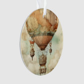 Vintager Steampunk-Heißluftballon (5) Ornament (Vorderseite)