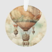 Vintager Steampunk-Heißluftballon (5) Ornament (Vorderseite)