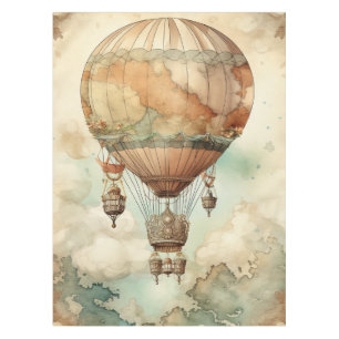 Vintager Steampunk-Heißluftballon (5) Tischdecke
