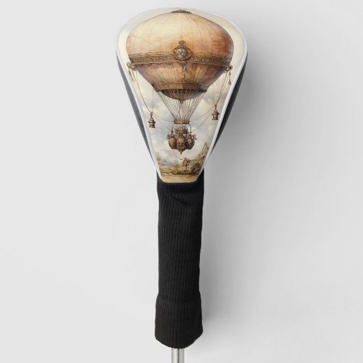 Vintager Steampunk Heißluftballon Golf Headcover (Vorderseite)