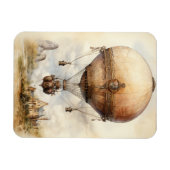 Vintager Steampunk Heißluftballon Magnet (Horizontal)