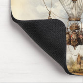 Vintager Steampunk Heißluftballon Mousepad (Ecke)