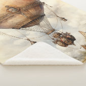 Vintager Steampunk Heißluftballon Sherpadecke (3/4)