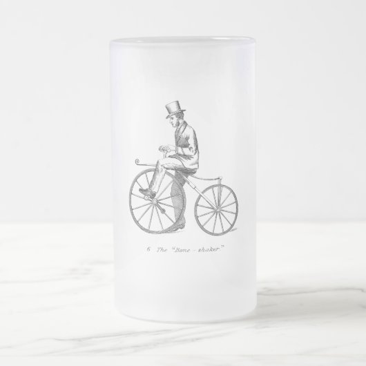 Vintager Steampunk Knochen-Schüttel-Apparat Mattglas Bierglas (Mittel)