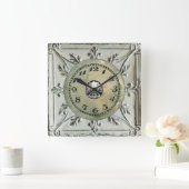 Vintager Steampunk-Metallschrott Quadratische Wanduhr (Zuhause)