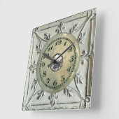 Vintager Steampunk-Metallschrott Quadratische Wanduhr (Winkel)