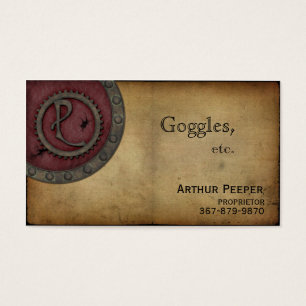 Vintager Steampunk Monogramm-Rotwein P