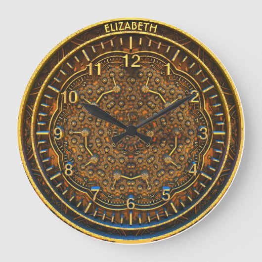 Vintager Steampunk Retro Rusty Art Déco Uhr (Vorderseite)