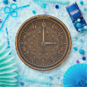 Vintager Steampunk Retro Rusty Art Déco Uhr Pappteller (Party)