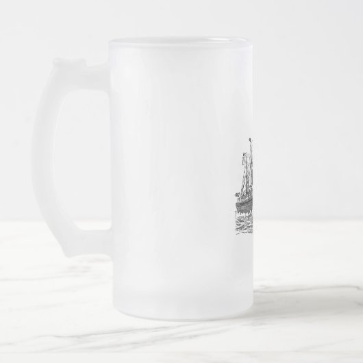 Vintager Steampunk Steamboat Mattglas Bierglas (Links)