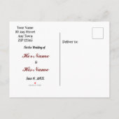 Vintager Steampunk Zahn-Ballon Save the Date Ankündigungspostkarte (Rückseite)