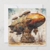 Vintager Steampunk Zeppelin (1) (Vorderseite)