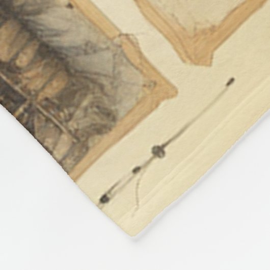 Vintager Steampunk Zeppelin (11) Fleecedecke (Ecke)