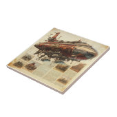 Vintager Steampunk Zeppelin (11) Fliese (Seite)