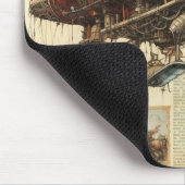 Vintager Steampunk Zeppelin (11) Mousepad (Ecke)