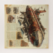 Vintager Steampunk Zeppelin (11) Puzzle (Horizontal)