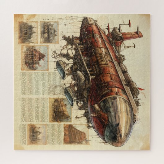 Vintager Steampunk Zeppelin (11) Puzzle (Horizontal)