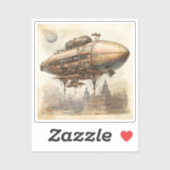 Vintager Steampunk Zeppelin (12) Aufkleber (Blatt)