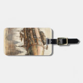 Vintager Steampunk Zeppelin (12) Gepäckanhänger (Vorderseite horizontal)