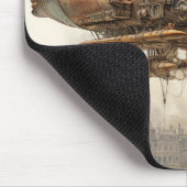 Vintager Steampunk Zeppelin (12) Mousepad (Ecke)