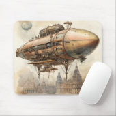Vintager Steampunk Zeppelin (12) Mousepad (Mit Mouse)
