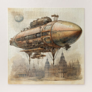 Vintager Steampunk Zeppelin (12) Puzzle