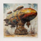 Vintager Steampunk Zeppelin (1) Puzzle (Vertikal)