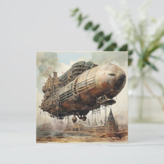 Vintager Steampunk Zeppelin (2) (Stehend Vorderseite)