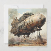 Vintager Steampunk Zeppelin (2) (Vorderseite)