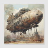 Vintager Steampunk Zeppelin (2) Magnetkarte (Vorderseite)