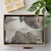 Vintager Steampunk Zeppelin (2) Seidenpapier (Geschenk)