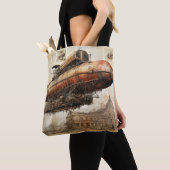 Vintager Steampunk Zeppelin (3) Tasche (Von Nahem)