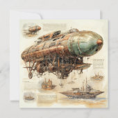 Vintager Steampunk Zeppelin (4) (Vorderseite)